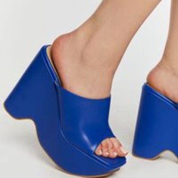 Faux Leather Platform Wedges - Picture 1 of 1